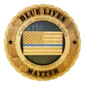 THIN BLUE LINE PLAQUE 12" THIN BLUE LINE PLAQUE 12"