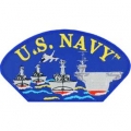 PATCH-USN,HAT,SHIPS (3"X5-1/4") - WITH THE OPTION TO HAVE IT ADDED TO A HAT PATCH-USN,HAT,SHIPS (3"X5-1/4") - WITH THE OPTION TO HAVE IT ADDED TO A HAT