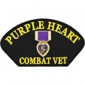 PATCH-HAT, PURPLE HEART (3"X5-1/4") PATCH-HAT, PURPLE HEART (3"X5-1/4")