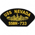 PATCH-USS,NEVADA (3"X5-1/4") - WITH THE OPTION TO HAVE IT ADDED TO A HAT PATCH-USS,NEVADA (3"X5-1/4") - WITH THE OPTION TO HAVE IT ADDED TO A HAT