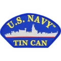 PATCH-USN,HAT,TIN CAN (3"X5-1/4") -WITH THE OPTION TO HAVE IT ADDED TO A HAT PATCH-USN,HAT,TIN CAN (3"X5-1/4") -WITH THE OPTION TO HAVE IT ADDED TO A HAT